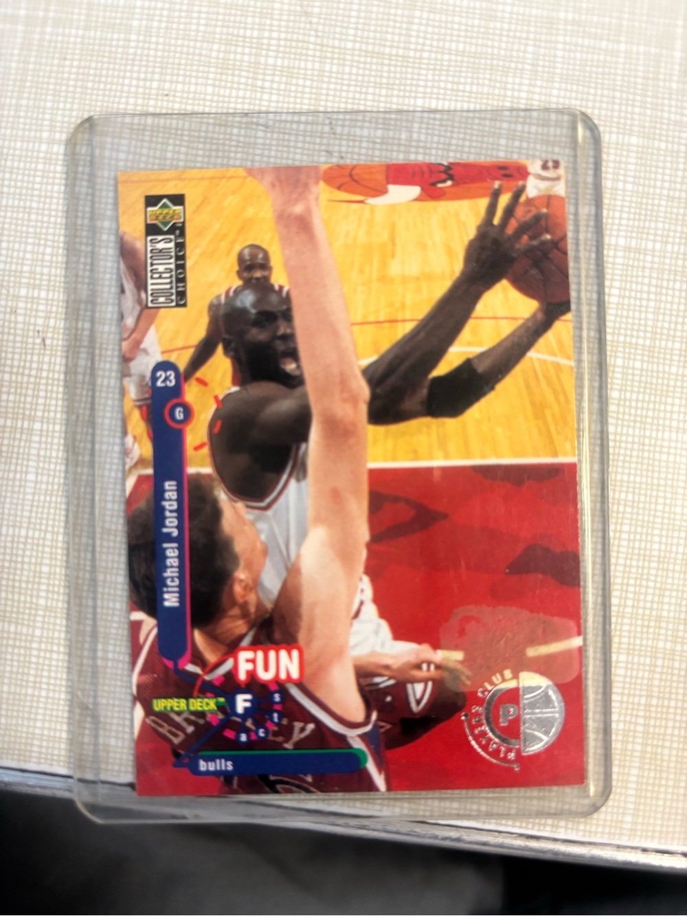 Michael Jordan Basketball Trading Card - Red & Yellow